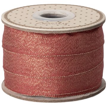 Maileg Breites GESCHENKBAND rot/gold (10 m)
