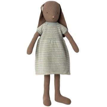 Maileg Hase STRICKKLEID braun (Größe 4)
