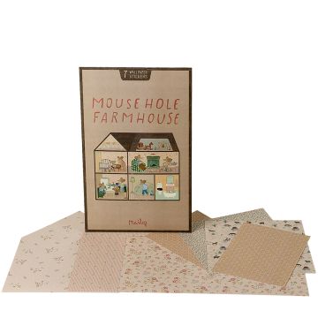 Maileg 7 Tapeten MAUSELOCH für Maus PUPPENHAUS Bauernhof