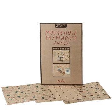 Maileg 3 Tapeten für Maus PUPPENHAUS Bauernhof Anbau