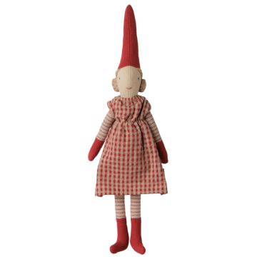Maileg PIXY PUPPE Mädchen mit Kleid Rot (Größe 1)
