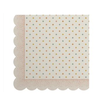 Maileg 20 Servietten MULTI DOTS rosé