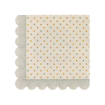Maileg 20 Servietten MULTI DOTS blau