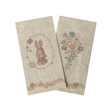 Maileg 20 Servietten OSTERHASE sand/rosa