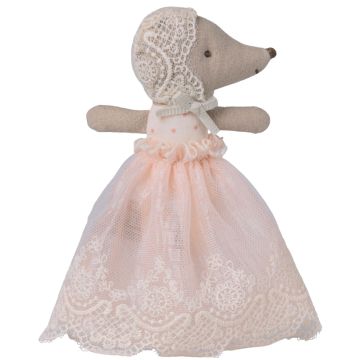 Maileg BABY Mouse in a Dress Powder