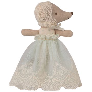 Maileg BABY Mouse in a Dress Mint