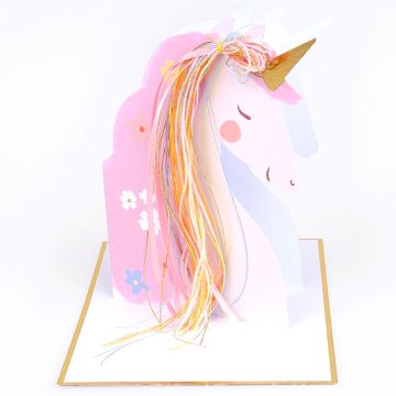 Meri Meri 3D Grußkarte EINHORN Meadow Unicorn