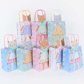 Meri Meri 8 GESCHENKTÜTEN "Kitten Club" Katzen