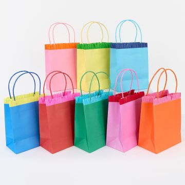 Meri Meri 8 PARTY BAGS Bright Fringed