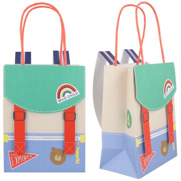 Meri Meri 8 Gift Bags CAMPING ADVENTURE Backpack
