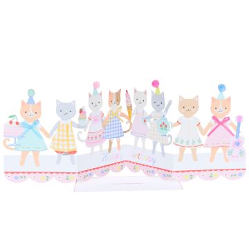 Meri Meri GEBURTSTAGS GRUßKARTE "Kitten Club" Katzen