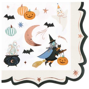 Meri Meri Small NAPKINS for Halloween "Ornate" (16 Pcs)