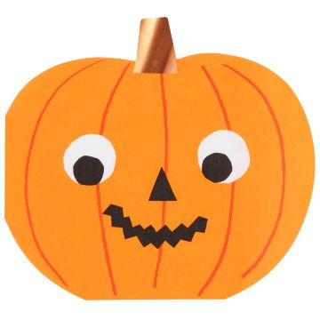 Meri Meri SERVIETTEN für Halloween KÜRBIS (16 Stück)