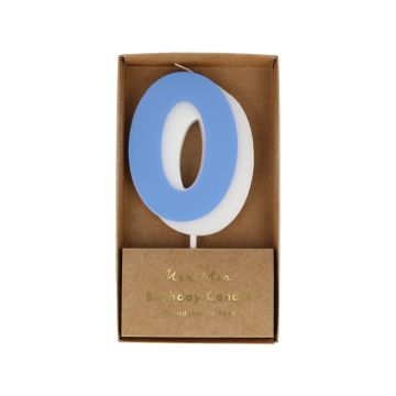 Meri Meri Birthday Candle 0 blue
