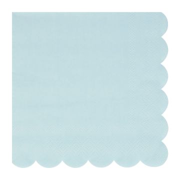 Meri Meri 16 Small Napkins SUMMER SKY blue