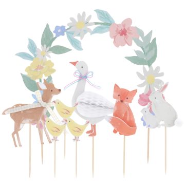 Meri Meri 8 CAKE TOPPERS Little Animals