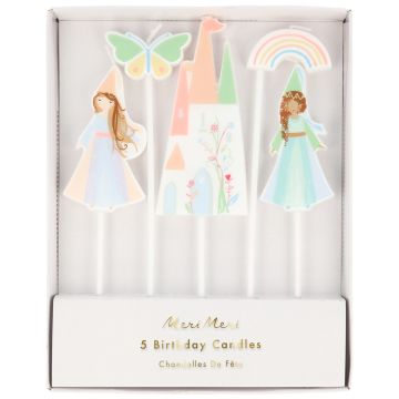 Meri Meri 5 KUCHENKERZEN Magische Prinzessin