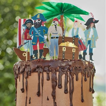 Meri Meri 7 KUCHENDEKORATION Piraten & Palme