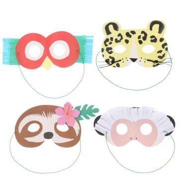 Meri Meri 8 PARTY MASKS Jungle Jamboree
