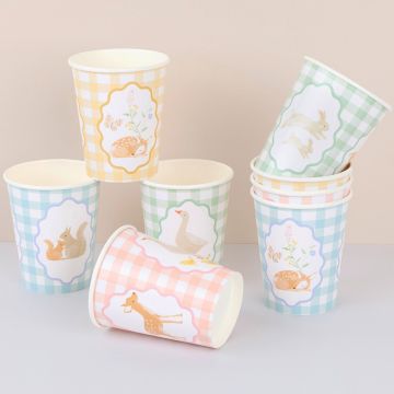 Meri Meri 8 PAPER CUPS Little Animals
