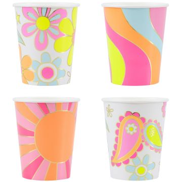 Meri Meri 8 PAPPBECHER BLUMEN Flower Power