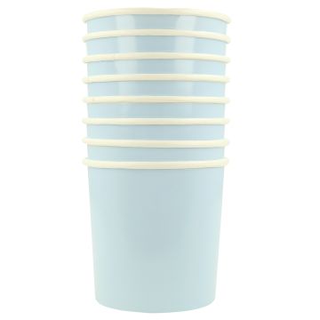 Meri Meri 8 Pappbecher SOMMERHIMMEL blau