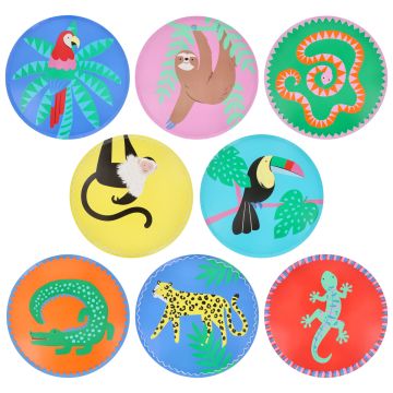 Meri Meri 8 Large PAPER PLATES Jungle Jamboree