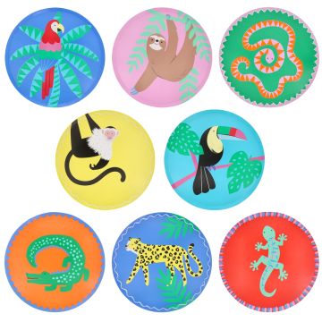 Meri Meri 8 Small PAPER PLATES Jungle Jamboree