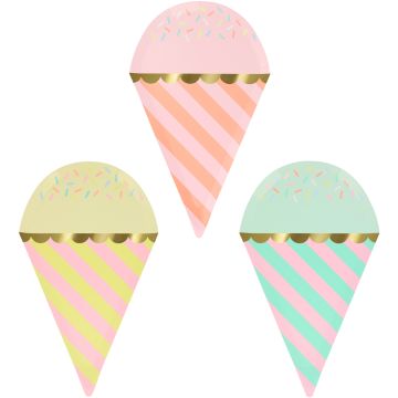Meri Meri 8 Pappteller EIS mit STREUSELN