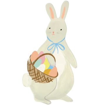 Meri Meri 8 Large Paper Plates EASTER BUNNY