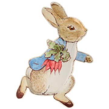 Meri Meri 12 Pappteller PETER HASE blau