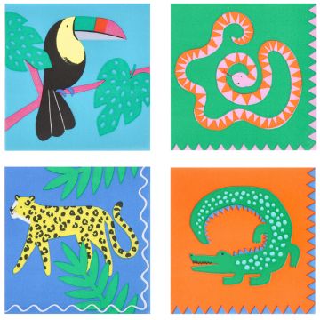 Meri Meri 16 Small NAPKINS Jungle Jamboree