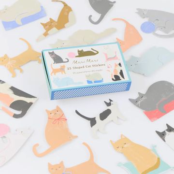 Meri Meri 25 STICKER Katzen