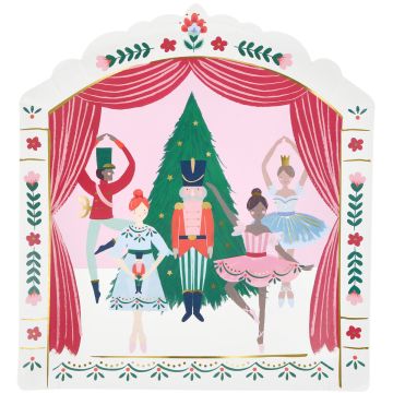 Meri Meri 8 Paper Plates NUTCRACKER BALLET Stage