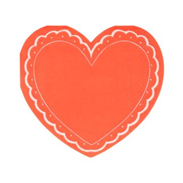 Meri Meri 16 Large Napkins LACE HEART