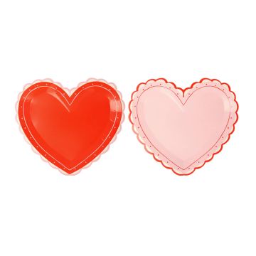 Meri Meri 8 Small Paper Plates LACE HEART