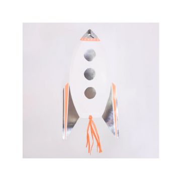 Meri Meri 8 Paper Plates ROCKET