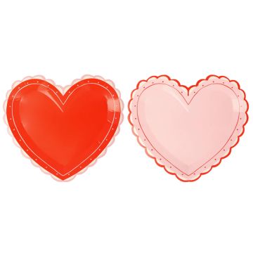 Meri Meri 8 Large Paper Plates LACE HEART