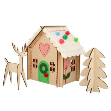 Meri Meri Bastelset aus Holz LEBKUCHENHAUS