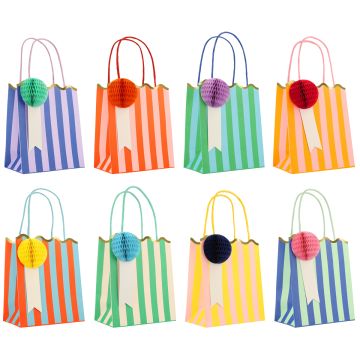 Meri Meri 8 Party Gift Bags STRIPES 