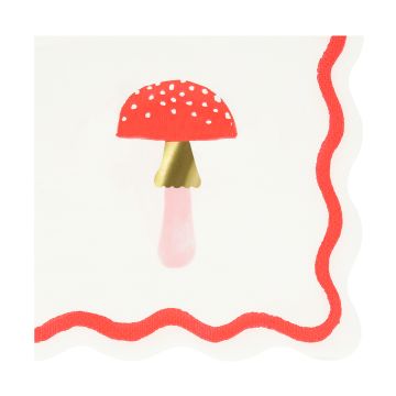 Meri Meri 16 Kleine Servietten MERRY MUSHROOM