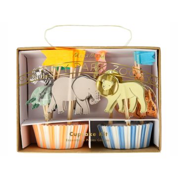 Meri Meri 24 Cupcake Set SAFARI ANIMAL