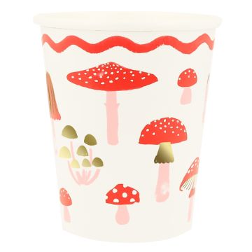 Meri Meri 8 Paper Cups MERRY MUSHROOM
