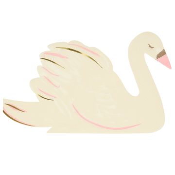 Meri Meri 16 Servietten SCHWAN Prinzessin