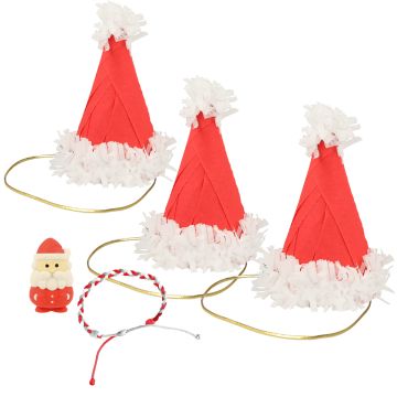 Meri Meri 3 Surprise SANTA HATS