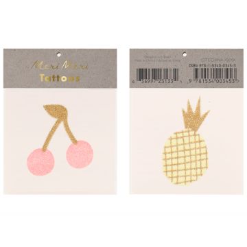 Meri Meri 2 Tattoos KIRSCHE & ANANAS 