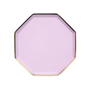 Meri Meri 8 Small Paper Plates LILAC