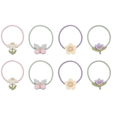 Mimi & Lula 8 HAIR TIES Flower Garden