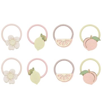 Mimi & Lula 8 Mini HAIR TIES Peachy Citrus