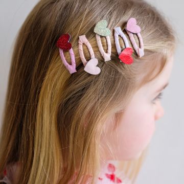 Mimi & Lula 5 Mini HAIR CLIPS Hearts